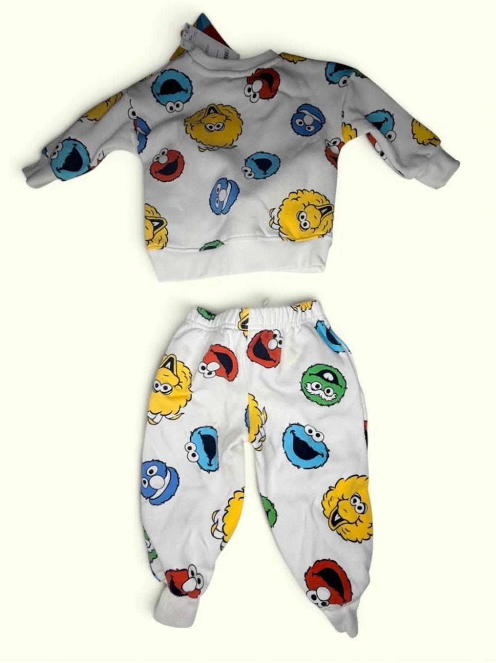 Sesame Street Kids' Print 2 Piece Outfit Set (Used Pants) (New Sweater) (12M)
